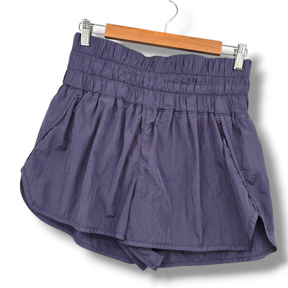 Free People Movement Women's High Rise All The Way Home Active Shorts Purple - Picture 1 of 12